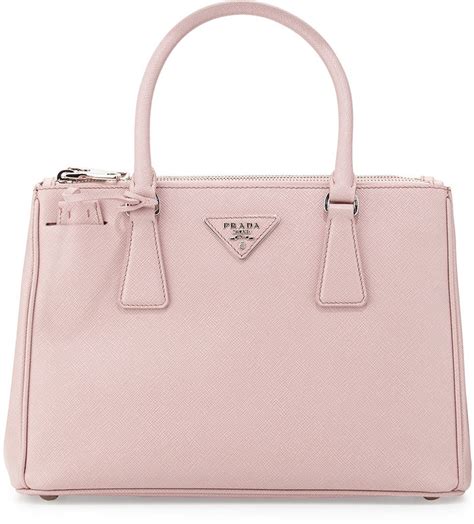 prada saffiano lux double-zip tote bag light pink mughetto|prada saffiano outlet.